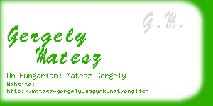 gergely matesz business card